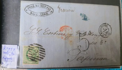 lot de 13 Timbres de 1864 avec variétés sur lettres d’Espagne - Photo 1/4