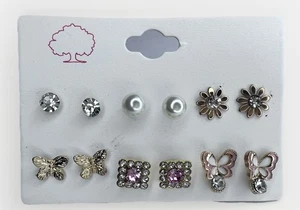 Earrings Assorted (Set of 6) Gold Plated Faux Gems Jewelry - Picture 1 of 6