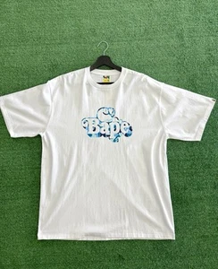 Talla 3XL - BAPE ABC Camuflaje Milo on Bape Camiseta Blanco Azul - Imagen 1 de 4
