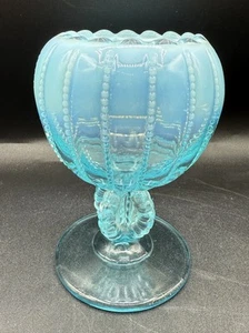 NORTH-WOOD Azul OPALENTE PANELES CUENTAS PEDESTAL ROSETÓN - Imagen 1 de 6