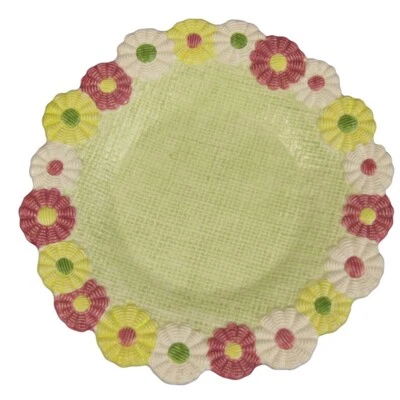 Yankee Vela Base Cadena Margarita Esculpida Bandeja Flores 8" Multicolor Foto 1 de 3