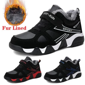 Winterschuhe Jungen Warm Gefüttert Schneestiefel Kinderschuhe Rutschfest NEU *-* - Bild 1 von 27