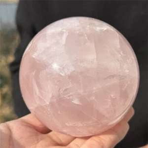 1,98 Pfund natürliche Rosenquarzkugel Kristallquarz Kugel Reiki Edelstein Heilung XQ2469 - Bild 1 von 17