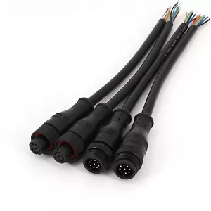 2Pairs Waterproof 9-Pin Male and Female Outdoor 24AWG Wire Cable Plug Connector - Picture 1 of 7