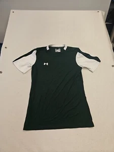UNDER ARMOUR HEAT GEAR GREEN  BASE FITNESS WORKOUT T-SHIRT YOUTH SOCCER SMALL - Picture 1 of 6
