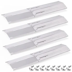 Adjustable Universal Stainless Steel Grill Heat Plates Shield Heat Tent Burne... - Picture 1 of 6