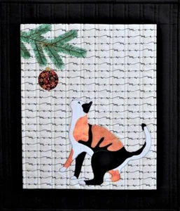 Tessuto azionamento felino MEOWRY NATALE Cat Trouble & Boo Designs MODELLO - Foto 1 di 8