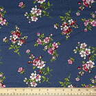 44" 100% Cotton Floral Sewing & Craft Fabric 8 Yd By The Bolt, Floral Ink