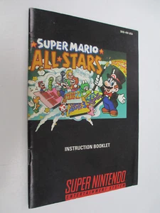 Super Mario All-Stars Super Nintendo SNES Manual Instruction Booklet ONLY - Picture 1 of 1