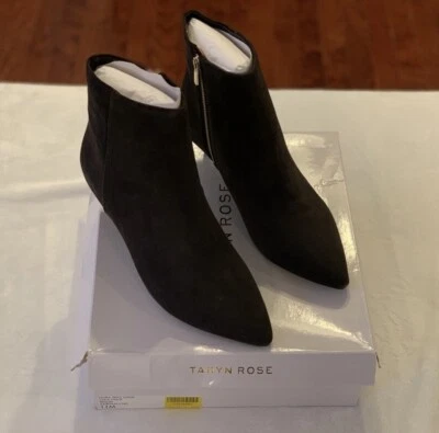 Taryn Rose New "Nora Silky Suede" Chocolate (Dark Brown)  Booties! - Image 1 of 4