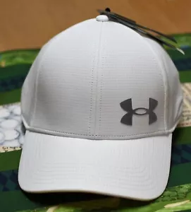 Cappello uomo Under Armour Iso-Chill ArmourVent Flex Fitted nuovo con etichette - L/XL Ret@$28 BIANCO - Foto 1 di 5