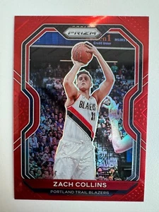 2020-21 Panini Prizm Zach Collins #/299 Red Prizm #6 Portland Trail Blazers - Picture 1 of 2