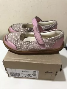 Clarks Kids Kinder Mädchen Kleinkinder Riemchenschuhe UK Größe 9F rosa Flash Streifen - Bild 1 von 7