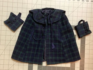 PLEASANT COMPANY AMERICAN GIRL DOLL SAMANTHA PLAID CAPE COAT GAITORS RETIRED - Picture 1 of 5