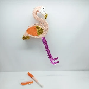 Relaxdays Pinata Flamingo, mit Stab & Maske, Partypinata Kinder, Geburtstag - Bild 1 von 6