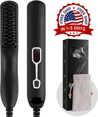 Cepillo Caliente Para Barba Peine Electrico Plancha Alisador De Hombre Y Regalo. - Image 1 of 4