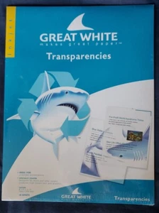GREAT WHITE INKJET TRANSPARENCIES New 10 Sheets 8½x11 - Picture 1 of 6