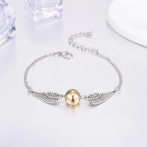 Manschette Armband Winkel Flügel handgeschnitzt goldene Perle Friedenstaube für Frau UKSeller - Bild 1 von 8