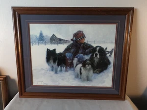 Robert Duncan "Boy's Best Friends Print," Framed at 33.5" x 27.5" - Picture 1 of 20