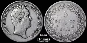 FRANCE, Louis Philippe, 5 Francs 1831 K, Bordeaux, aVF - Picture 1 of 4