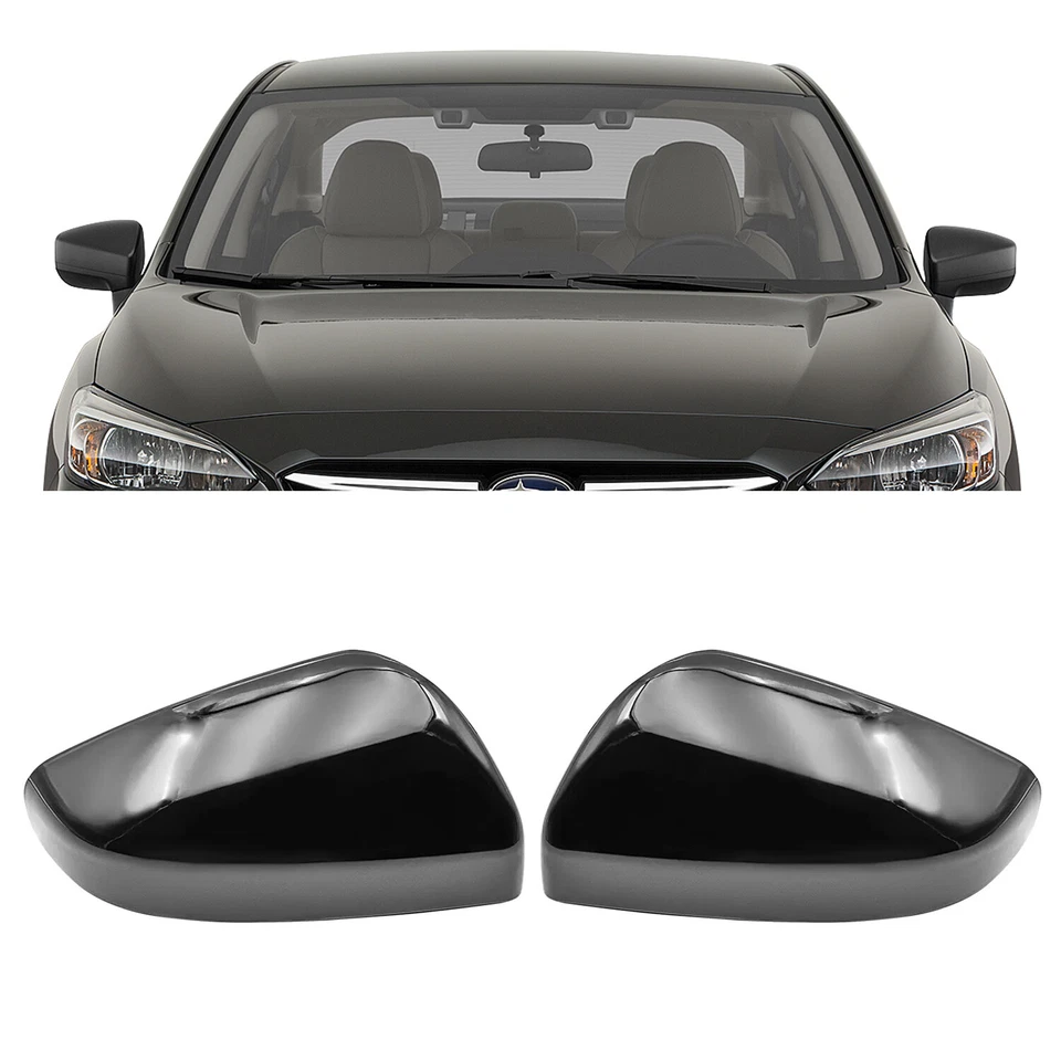 Glossy Side Wing Rearview Mirror Cover Caps Trim For 2017-2023 Subaru Impreza Foto 1 de 4