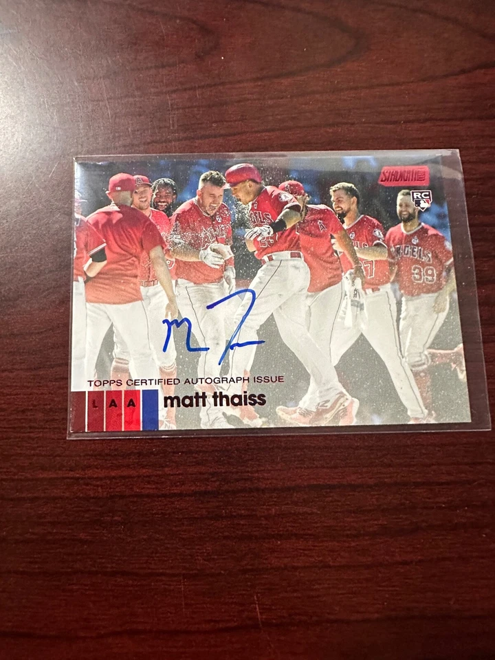 2020 Topps Stadium Club - Autographs Red #AMT Matt Thaiss /50 (AU, RC) - Image 1 of 2