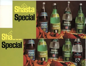 2 Original 1969-1972 Shasta Soda Store Advertising Cardboard 11x8 Signs - Picture 1 of 5