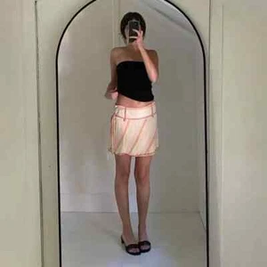 RipCurl Vintage Y2K Sunseeker Mini Skirt in Peach NWT Size 7 - Picture 1 of 9
