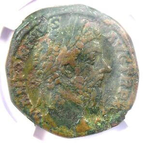Marcus Aurelius AE Sestertius Copper Roman Coin 139-161 AD - Certified NGC VF