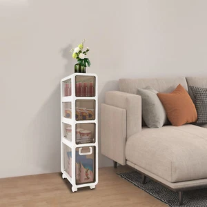 Bathroom Organizer Storage Cabinet Floor Cabinet Narrow Slim Storage Drawers NEW - Picture 1 of 24