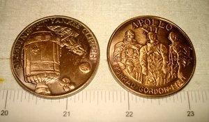 1969 APOLLO XII Bronze Medal Coin Token Medallion - Conrad Gordon Bean - Picture 1 of 1