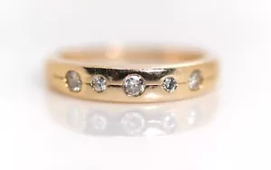 Damen Gelbgoldring Diamant Achtkantschliff 585 – 14kt zus. 0,19ct, Rg: 56 - Bild 1 von 10