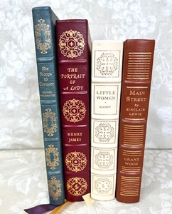 4 libros de prensa Easton, ediciones limitadas encuadernados en cuero oro 24K dorado para mujeres pequeñas - Imagen 1 de 23