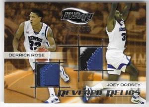 DERRICK ROSE/JOEY DORSEY 2008 PRESS PASS ROOKIE GAME PATCH CARD #152/299! - Picture 1 of 1