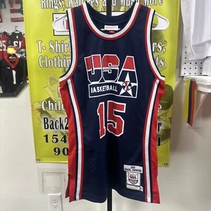 Magic Johnson #15 Mitchell & Ness Small Authentic USA Dream Team Trikot Navy - Bild 1 von 12