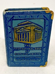VINTAGE FIRSTS NATIONAL BANK OF PORTLAND OREGON COIN BOOK BANK BLUE - Picture 1 of 6