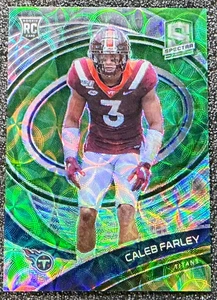 Mira telescópica Caleb Farley 2021 Panini Spectra #190 verde neón Prizm/35 (RC) Titanes - Imagen 1 de 2
