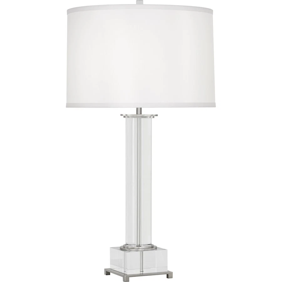 Lámpara de mesa Robert Abbey Williamsburg Finnie, níquel/cristal de plomo transparente - S359 Foto 1 de 1