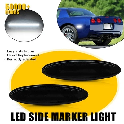 2X For Chevrolet Corvette C5 1997 98-2004 LED Side Marker Light Rear Smoked EXF - Image 1 of 4