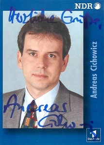 Andreas Cichowicz NDR Autogrammkarte - Journalist und Moderator - Bild 1 von 2