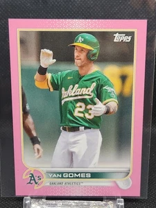 2022 Topps Mini Pink Parallel Yan Gomes #21/25 Oakland Athletics #294 - Picture 1 of 2
