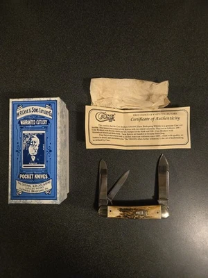 Case Classic USA 530109X Stag Three Backspring Whittler 1994 Foto 1 de 4