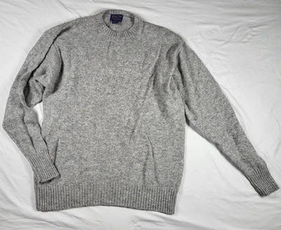 Pendleton Sweater Men's XL Gray Washable Wool Crewneck Pullover Shetland Preppy - Image 1 of 4