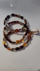 Handgefertigte Kaffeebohnen Perlen, DREI Armbänder.   PREISSTURZ - Bild 1 von 2