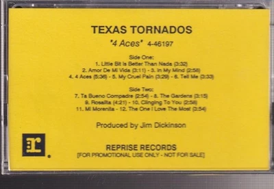 texas tornados 4 aces  cassette promo Doug sham flaco jimenez augie meyers - Image 1 of 2
