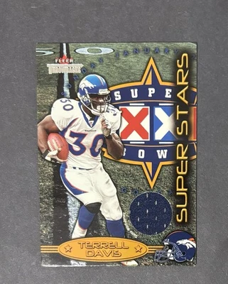Terrell Davis 2002 Fleer Throwbacks Super Bowl Super Stars Game Used Memorabilia - Image 1 of 2