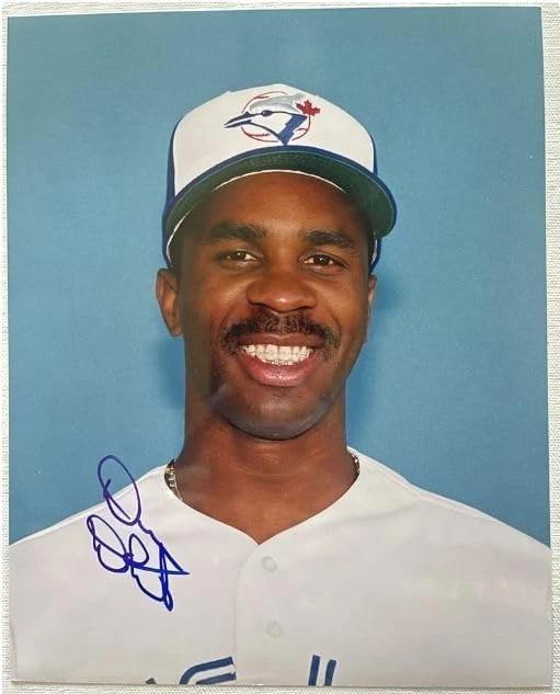 Foto brillante autografiada autografiada por Devon White de 8x10 Toronto Blue Jays Foto 1 de 1