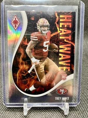 2021 Panini Phoenix - Rookie Heat Wave Silver Trey Lance #15 49ers CHARGERS - Image 1 of 2