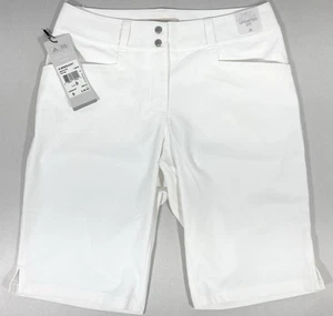 Bermuda da golf Adidas BIANCO donna taglia 0 vita 26" ~ nuovi con etichette $65,00 - Foto 1 di 19