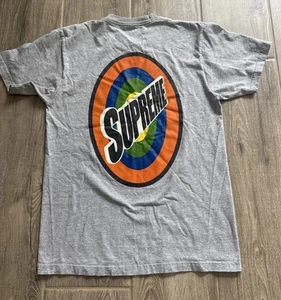 Supreme SS16 Spin Logo Gray T- Shirt Sz Medium Tide Laundry Tee EUC - Picture 1 of 9